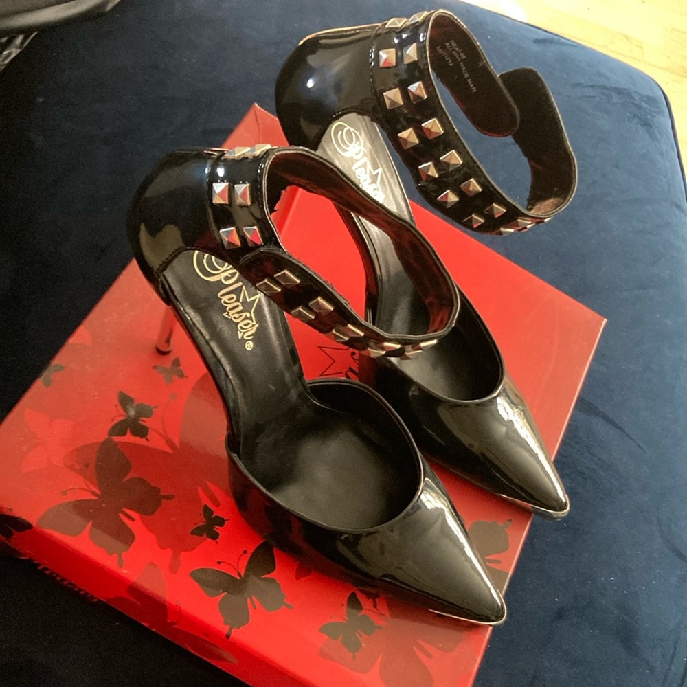 Tall Black and Silver Sexy heels